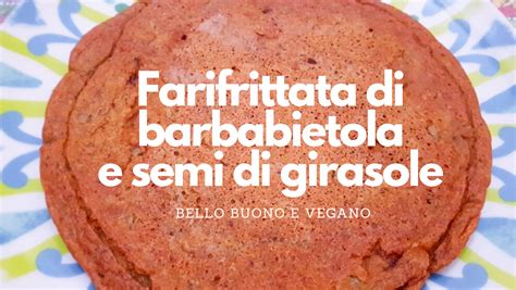 Illustrazione step-by-step della preparazione della farifrittata di barbabietola e semi di girasole.