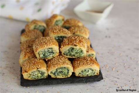 Schema di preparazione dei rustici di pasta sfoglia con spinaci e ricotta