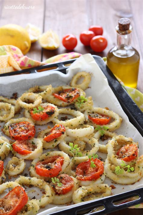 anelli di totano cotti al forno su teglia