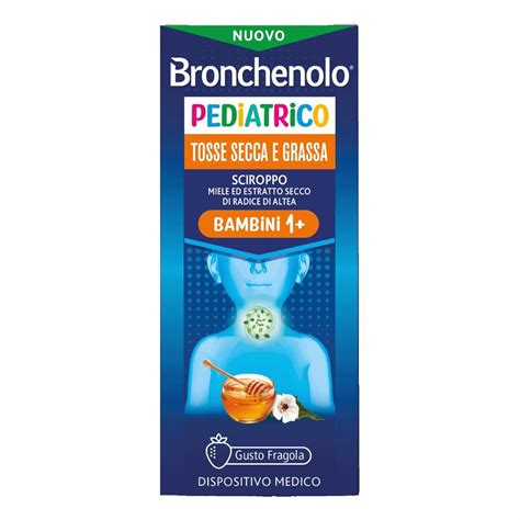 Immagine del flacone di Bronchenolo sciroppo con tappo di sicurezza per bambini.