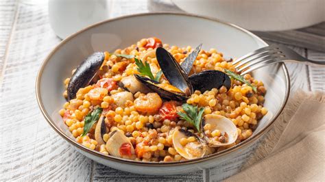 Schema di preparazione della pasta risottata con frutti di mare nel Bimby