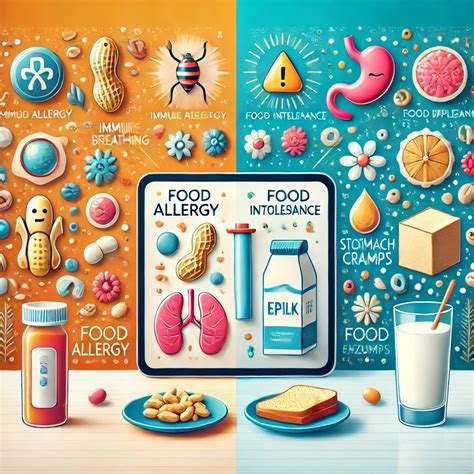 Tabella comparativa tra allergia e intolleranza alimentare