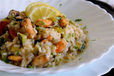 risotto cozze e limone impiattato