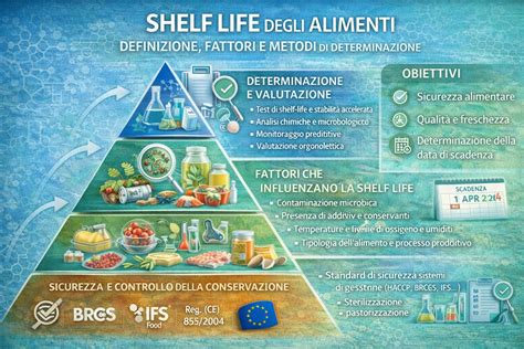 Diagramma che illustra i fattori che influenzano la shelf life dei prodotti da forno