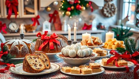 Interno di una pasticceria artigianale con esposizione di dolci natalizi