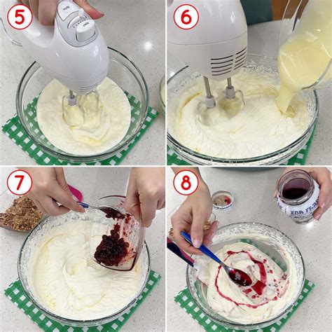 Schema di preparazione della crema bicolore del semifreddo