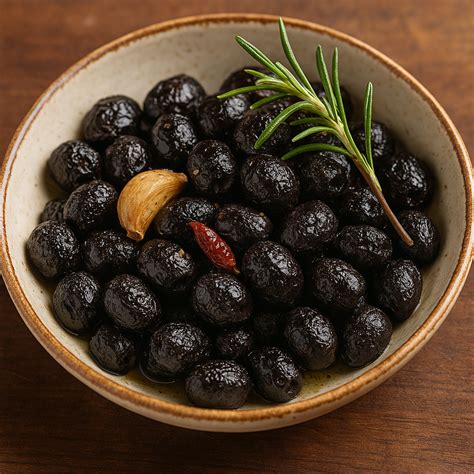 ingredienti per olive fritte: olive, aglio, peperoncino, olio EVO