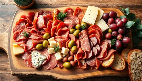 Una selezione di salumi maremmani tradizionali, tra cui salsiccia di cinghiale e budelluzzo, disposti su un tagliere rustico
