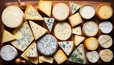 Diversi tipi di formaggi di bufala, freschi e stagionati, disposti su un tavolo di legno.