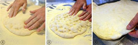 Stesura dell'impasto della pizza su una teglia o piano infarinato.