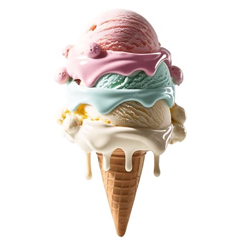 cono gelato con gusti disposti in modo equilibrato