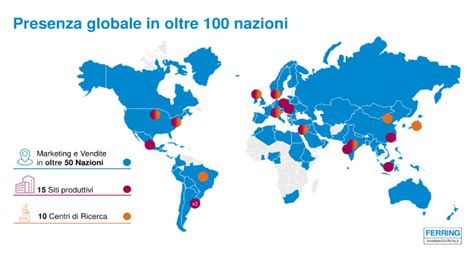Mappa che mostra la presenza globale degli stabilimenti Ferrero