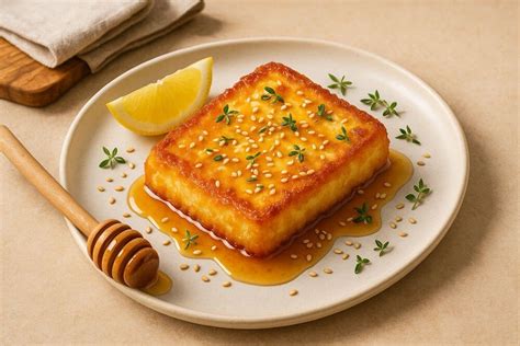 Feta fritta dorata con glassa di miele