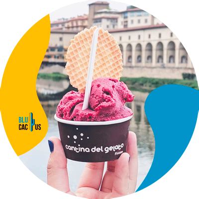 Infografica che mostra il valore del mercato del gelato artigianale in Italia e il numero di gelaterie