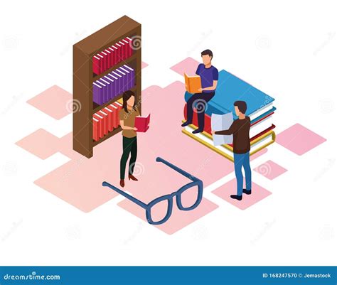 Illustrazione stilizzata di persone che leggono libri erotici