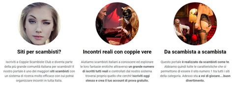 Incontri per coppie scambiste in Italia: interfaccia del sito SexyCoppie.it con profili di utenti