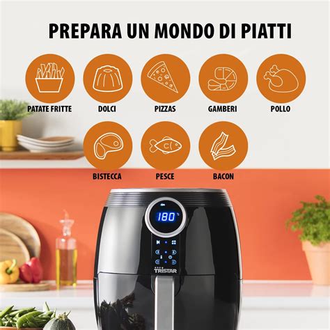 Schermata del display touch di una friggitrice ad aria Arendo con programmi di cottura visibili
