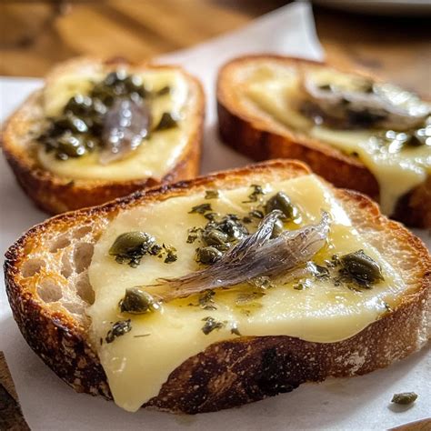 Piatto di crostini caldi con diverse guarnizioni, pronti per essere serviti.