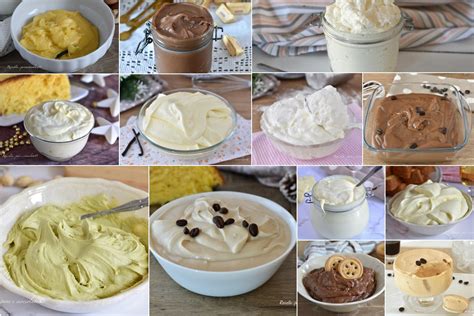 Collage di diverse creme dolci adatte per pandoro e panettone