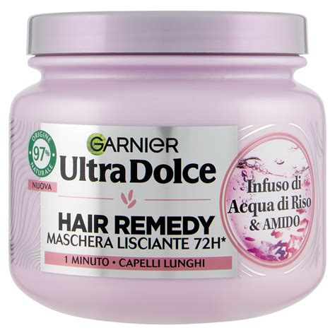 Infografica con i 3 modi di utilizzo della maschera Garnier Ultra Dolce Cocco & Macadamia.