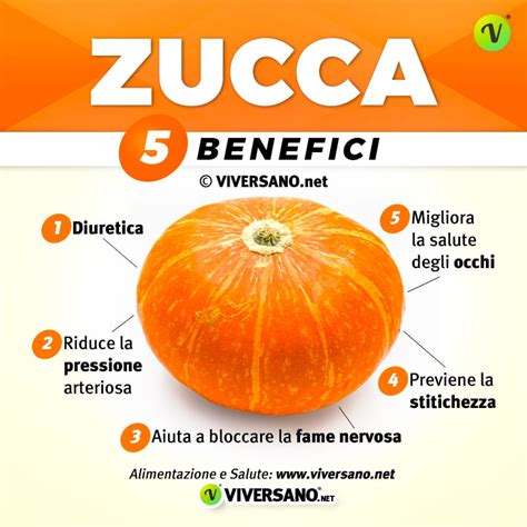 infografica nutrizionale della zucca