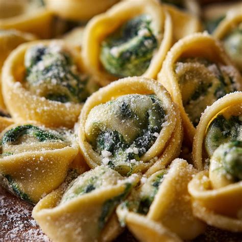 ciotola con ripieno di ricotta e spinaci