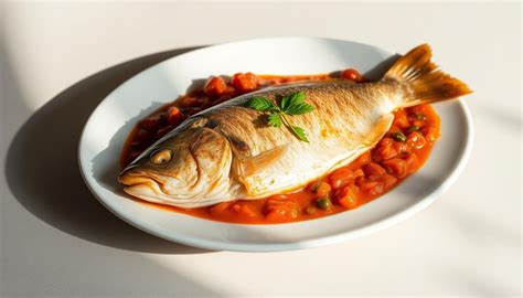 illustrazione di un piatto di luccio in salsa alla gardesana