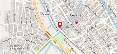 Mappa di Cesenatico con evidenziati i ristoranti citati