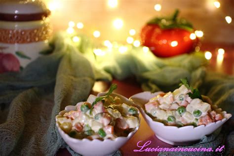 Preparazione passo-passo degli ingredienti per l'insalata russa