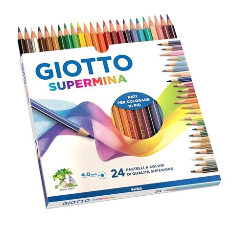 Confronto tra una mina standard e una mina extra-large di pastelli Giotto Supermina