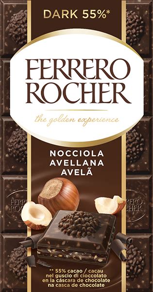 Immagine delle nuove tavolette Rocher con diverse varianti di gusto.