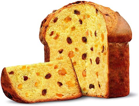 Illustrazione stilizzata di un panettone classico con uvetta e canditi