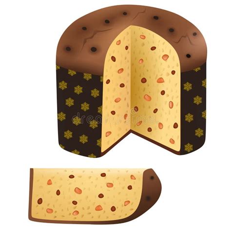 Storica illustrazione o fotografia di panettone su una tavola natalizia