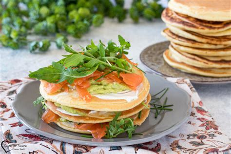 Infografica con diverse idee di farciture per pancake salati