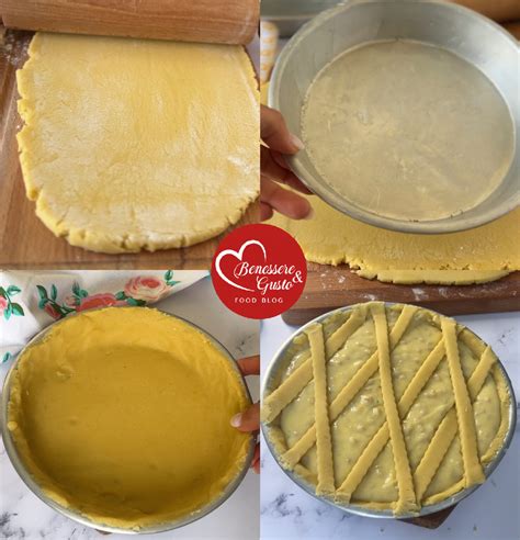 stesa e foderata con pasta frolla stampo per pastiera