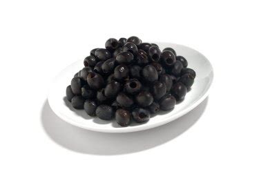 primo piano di olive Nolca nere e lucide