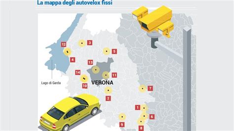 Mappa dell'Italia con evidenziati i principali tratti autostradali con autovelox fissi