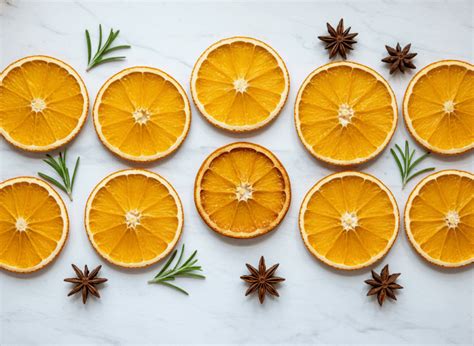 arance essiccate pronte per la decorazione della cheesecake