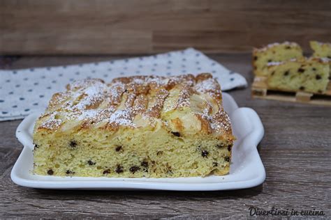 Torta di mele con gocce di cioccolato