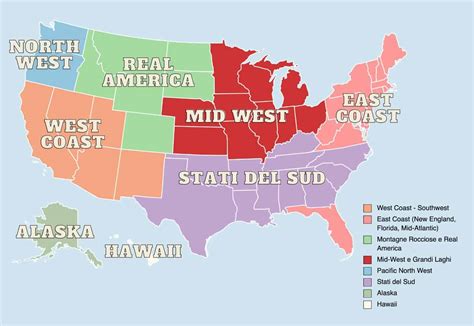 Mappa degli Stati Uniti che evidenzia le principali aree di coltivazione del pistacchio in California, Arizona e New Mexico.