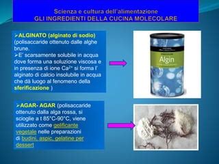 Schema che illustra il processo di sferificazione del caffè con alginato di sodio e cloruro di calcio.