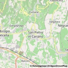 Mappa di San Pietro in Cariano con evidenziata via Roma e il bar Al Ponte