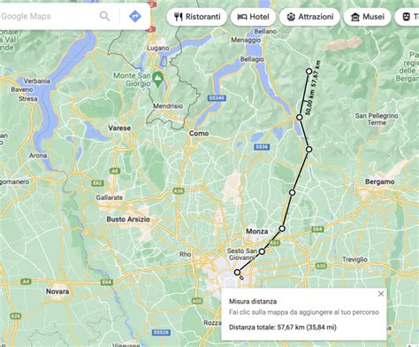 Infografica che confronta la distanza stradale e la distanza in linea d'aria tra Gorgonzola e Cittadella