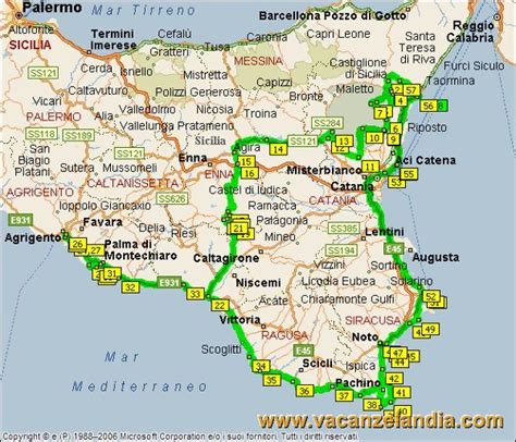 Mappa della Sicilia sud-orientale con evidenziate le principali località turistiche raggiungibili da Pozzallo (Marzamemi, Donnafugata, Ragusa Ibla, Modica, Punta Secca, Sampieri, Scicli).