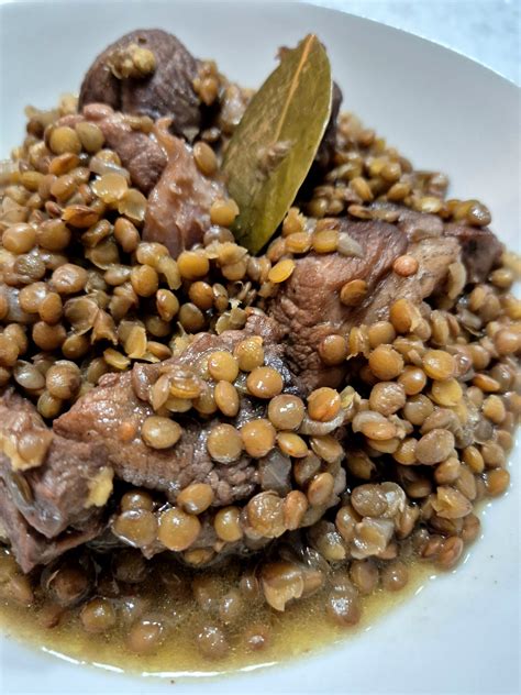 ingredienti per spezzatino di vitello con lenticchie