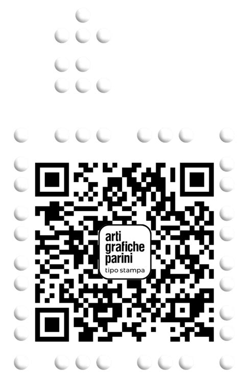 Dettaglio del sistema TQ Braille® applicato a un QR code su un prodotto Caseificio Pugliese.