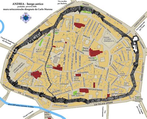Mappa di Andria con evidenziati i punti vendita Ipercoop e Coop