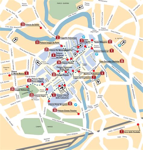 Mappa del centro storico di Rieti con evidenziate le zone residenziali e i punti di interesse